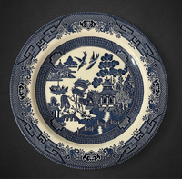 Churchill blue willow plate