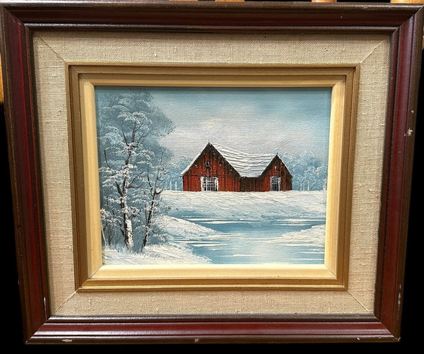 Original Painting signed but hidden in frame