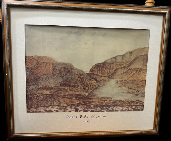 Vintage Print of Quidi Vidi, Nfld