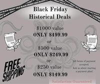 Black Friday Large Historical Investment!!!